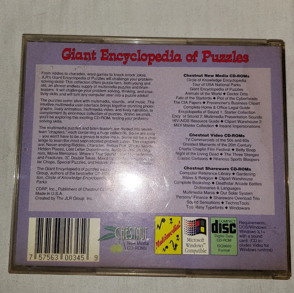 Giant encyclopedia of puzzles for windows